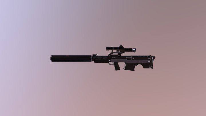 VKS Sniper Rifle 3D Model