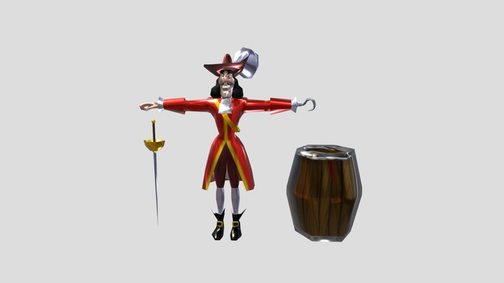 Captain Hook Obj 3D Model