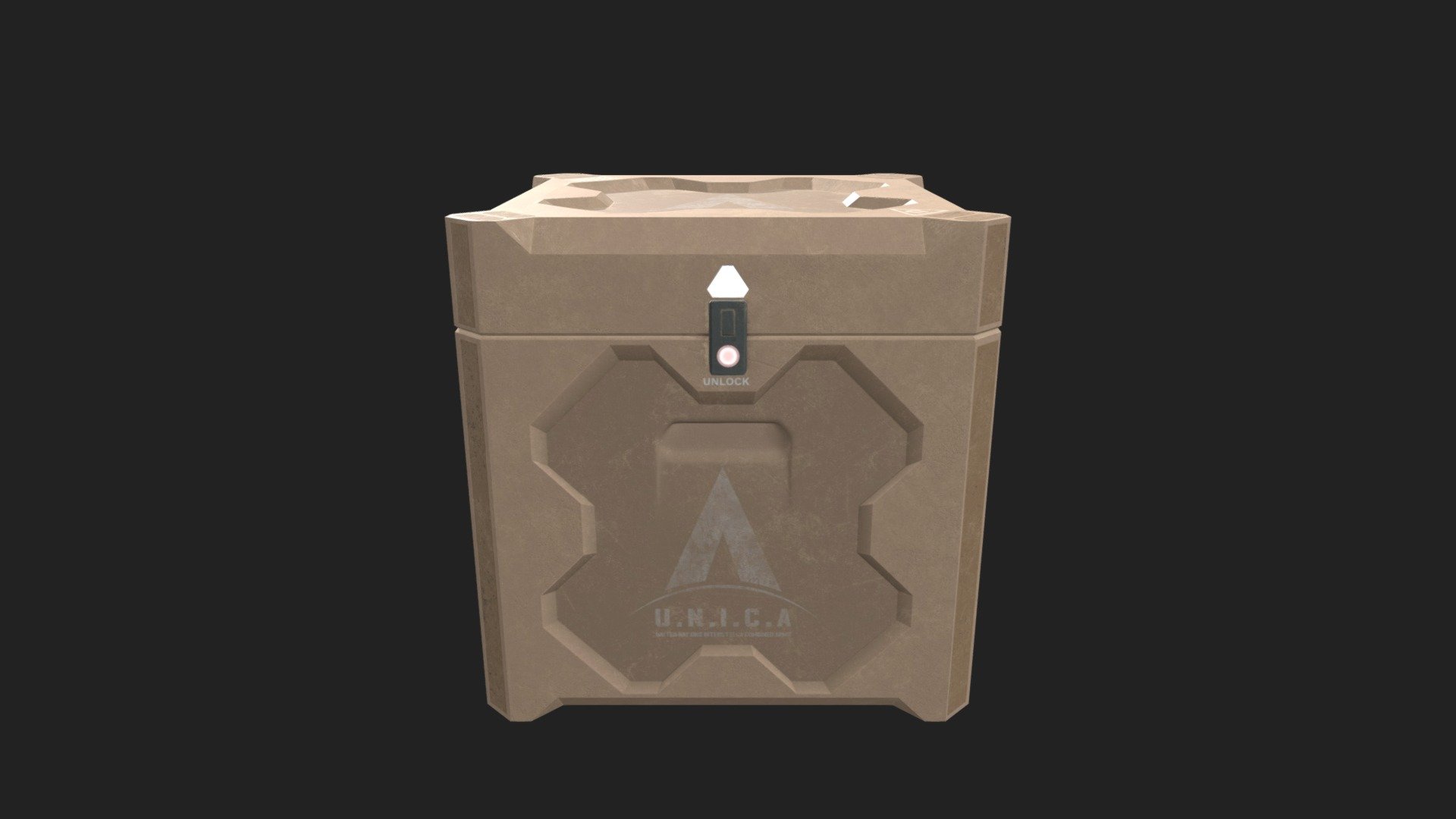 Futuristic military supply crate 3D model by James Mote (jamesmote74
