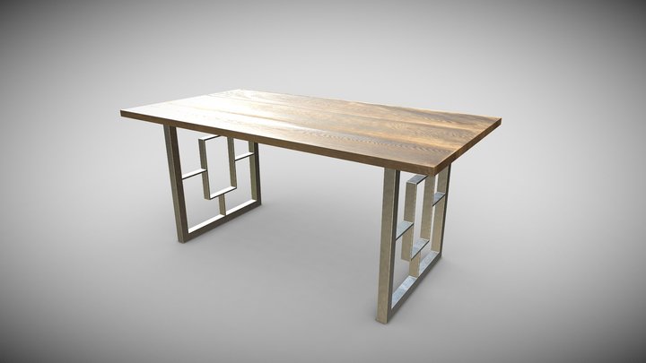 Industrial Table 3D Model