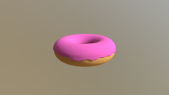 Sprinkles-less Donut v1 3D Model