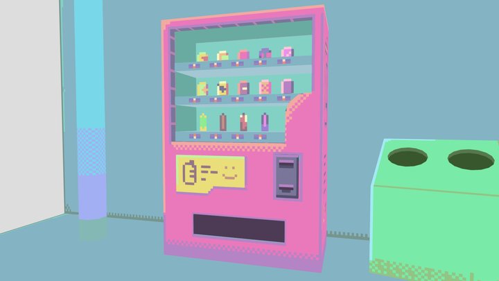 Pixel Vending Machine 3D Model