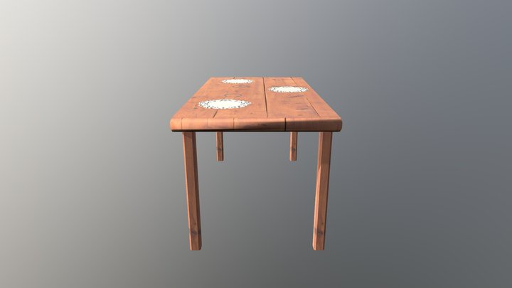 wooden table 3D Model