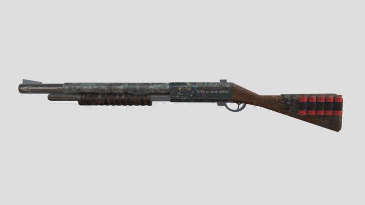 Zombie Hunter Shotgun 3D Model