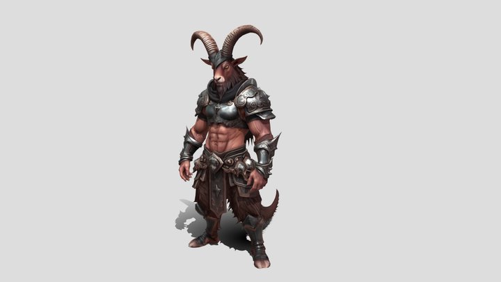 Low poly goat warlord 3d model free – Kostenloses 3D-Modell STL