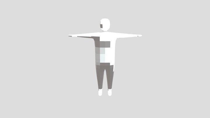 Simple Grey guy 3D Model