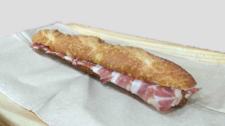 Bocadillo jamon 3D Model