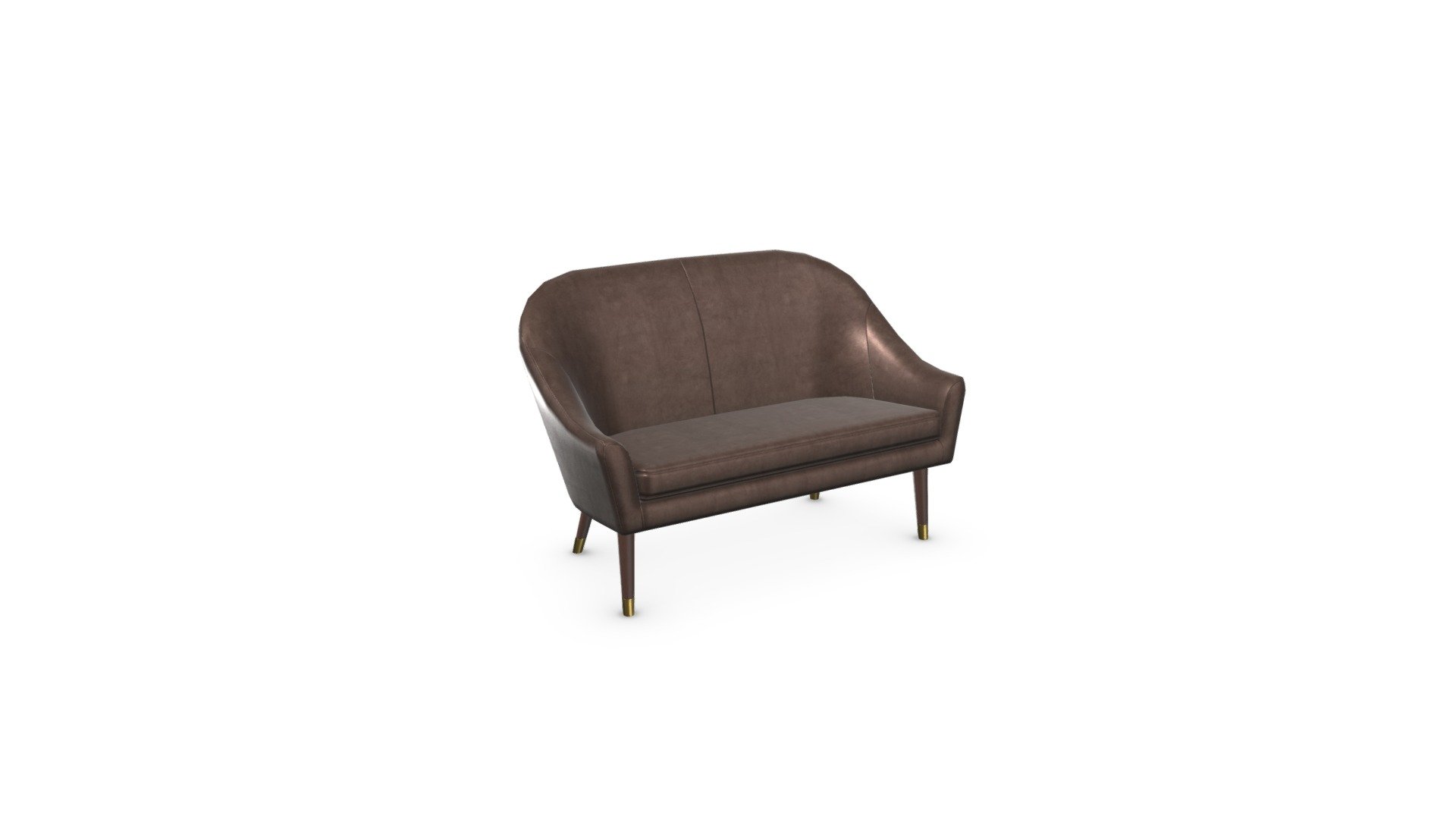 Seattle 2 Seater Sofa, Oxford Brown Leather
