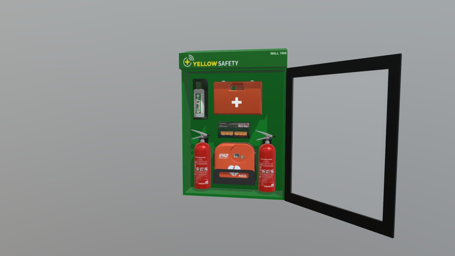 Yellow Safety Wall 1000 - 3D model by R3D Reality (@redonemart ...