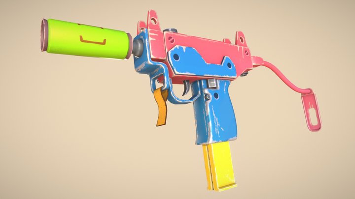 Stilized Micro Uzi / Стилизованный Микро Узи 3D Model