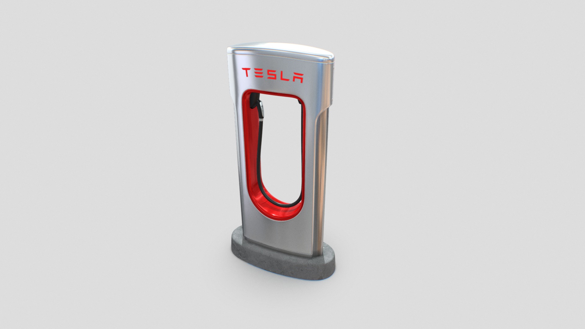 3D model Tesla Supercharger - This is a 3D model of the Tesla Supercharger. The 3D model is about a can of soda.