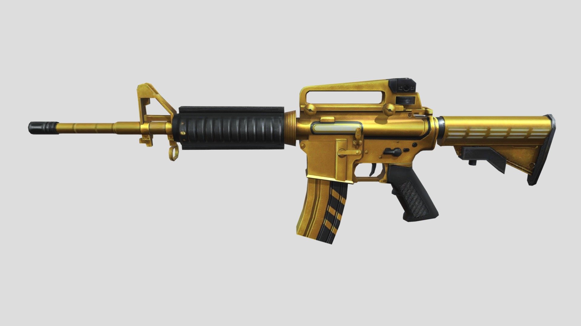 gold M4A1 free fire - Download Free 3D model by Bernardo Lucas  (@BernardoLucas) [5fa4f8c]