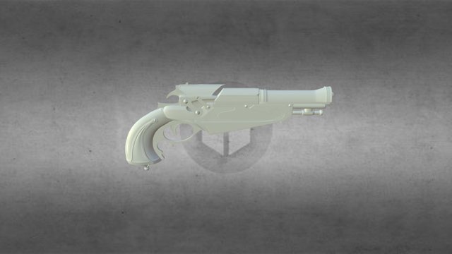 Steampunk Pistol (highpoly) 3D Model