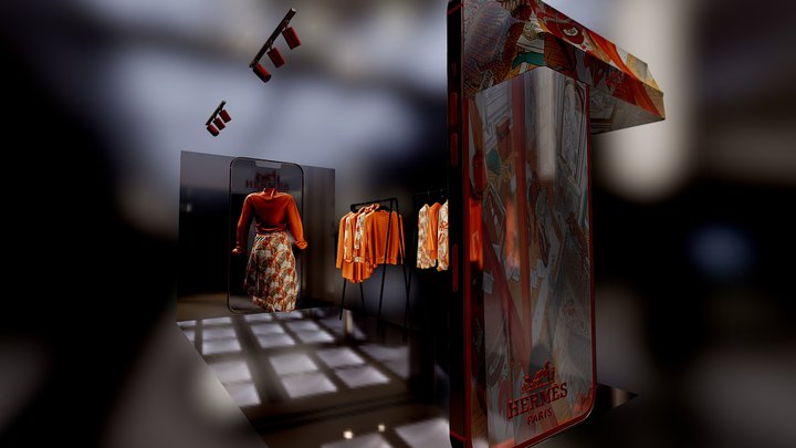 Herhmès digital pop up store – Modello 3D gratuito STL