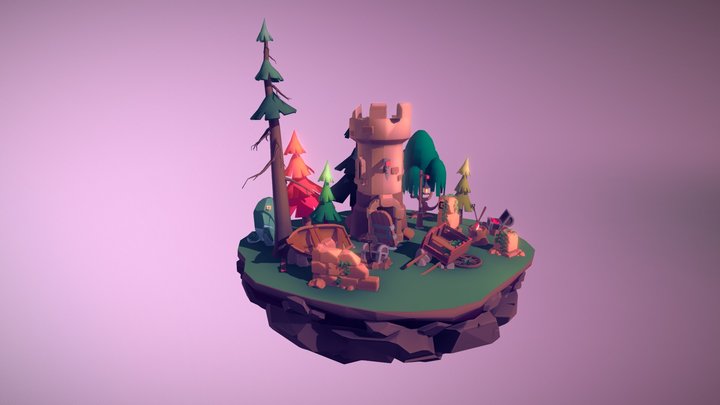 Tiny Lands Game #WorkInProgress #Forest 3D Model