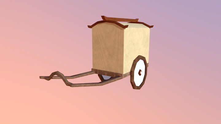 Ancient Horse Chariot 3D Model