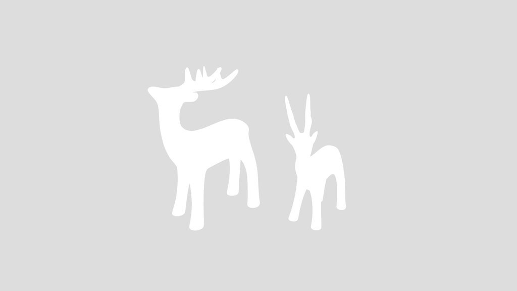Simple Wood Deer Family Set