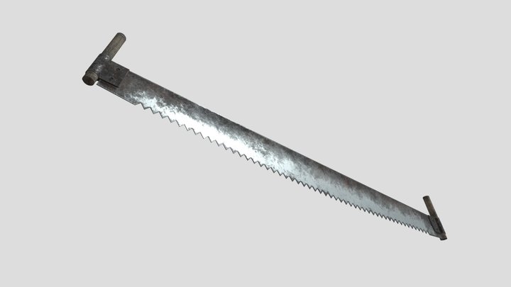 Two-man crosscut saw 3D Model