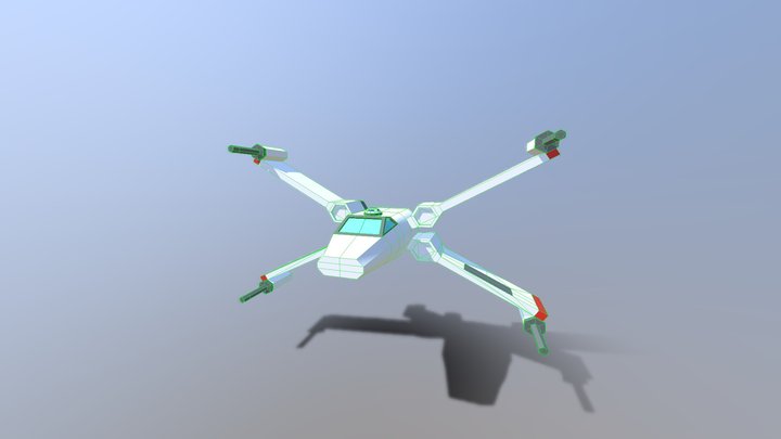 X_wing _biel 3D Model