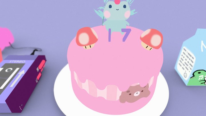 Frog cake 3D Model