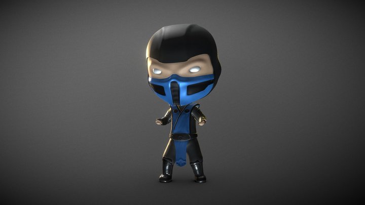 Chibi Subzero 3D Model