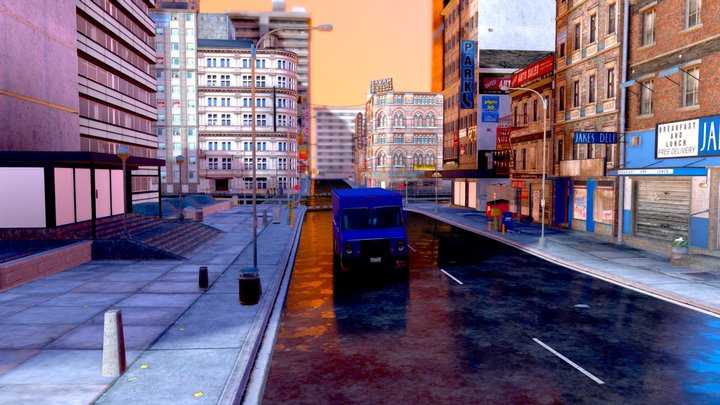 Full Gameready City Buildings [retextured] 3D Model