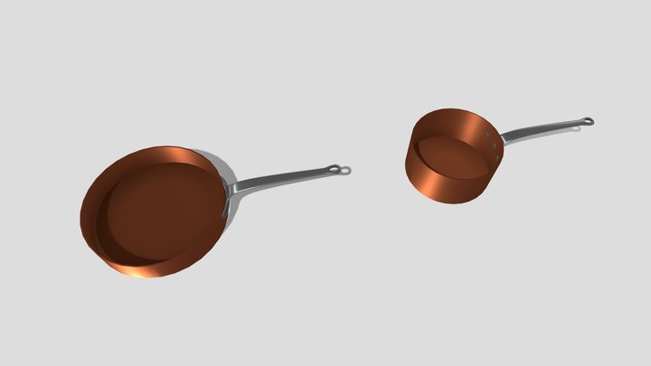 Copper Pan 3D Model