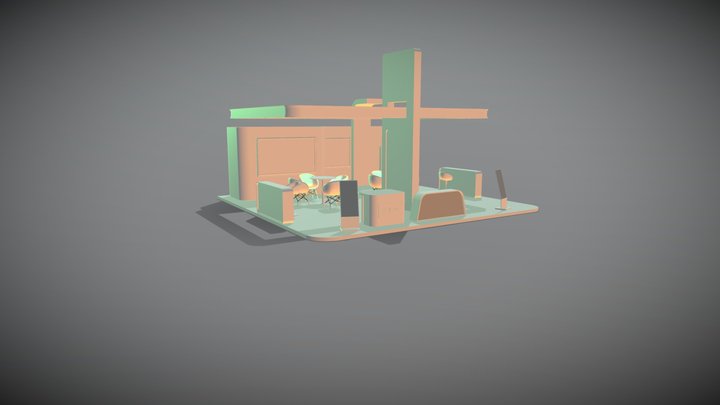 Booth_Model 3D Model