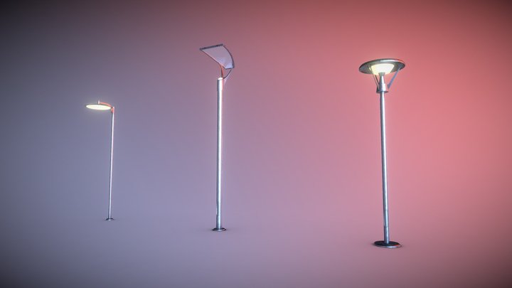 Matt Murch Modern Streetlamps 3D Model