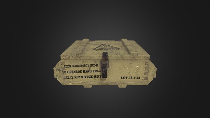 Military Crate Grenade 3D Model