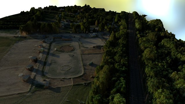 Small farm near the old factory 3D Model