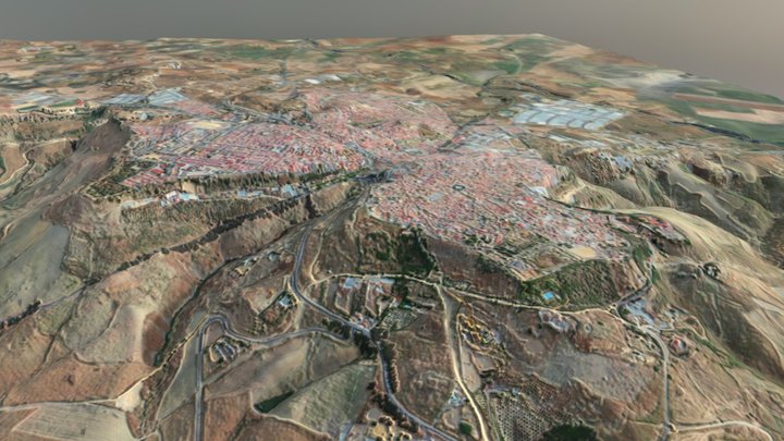 Mapa carmona turismo activo calles y carreteras 3D Model
