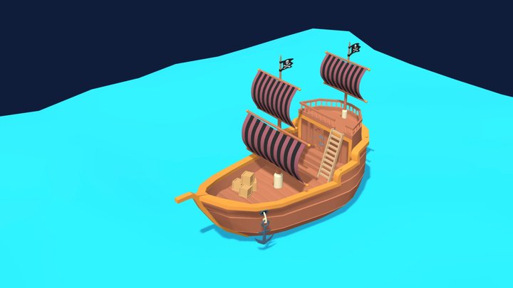 Low Poly Pirate Ship