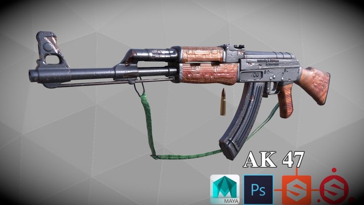 Ak 47  (FREE MODEL) 3D Model