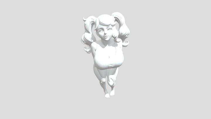 Playful Pigtails 3D Model