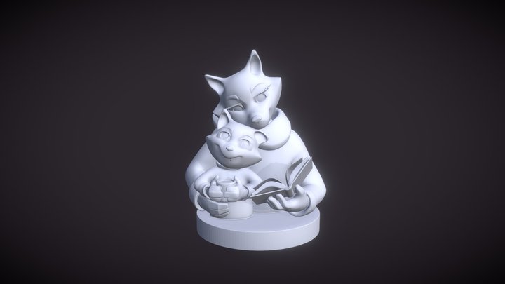 Fox Mom 3D Model