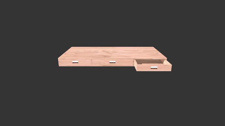 Jm17w Table drawer out 3D Model
