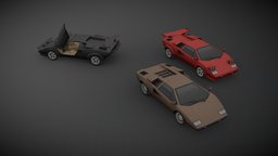 Lamborghini Countach Low Poly - 3D model by Adrián García (@adrigx2 ...