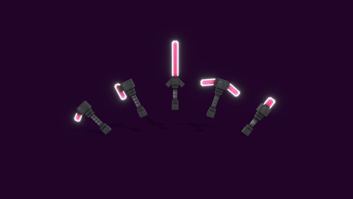 Neon Tools Set 3D Model