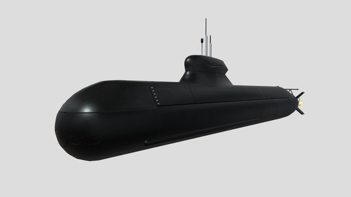 Blekinge-class (A26 type) submarine 3D Model