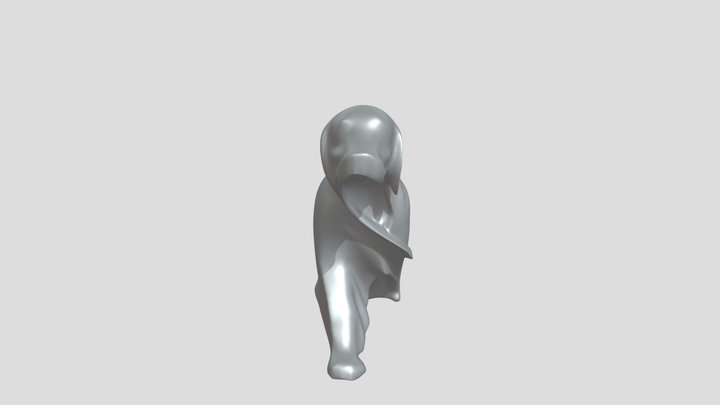 Dog statue covered with cloth 3D Model