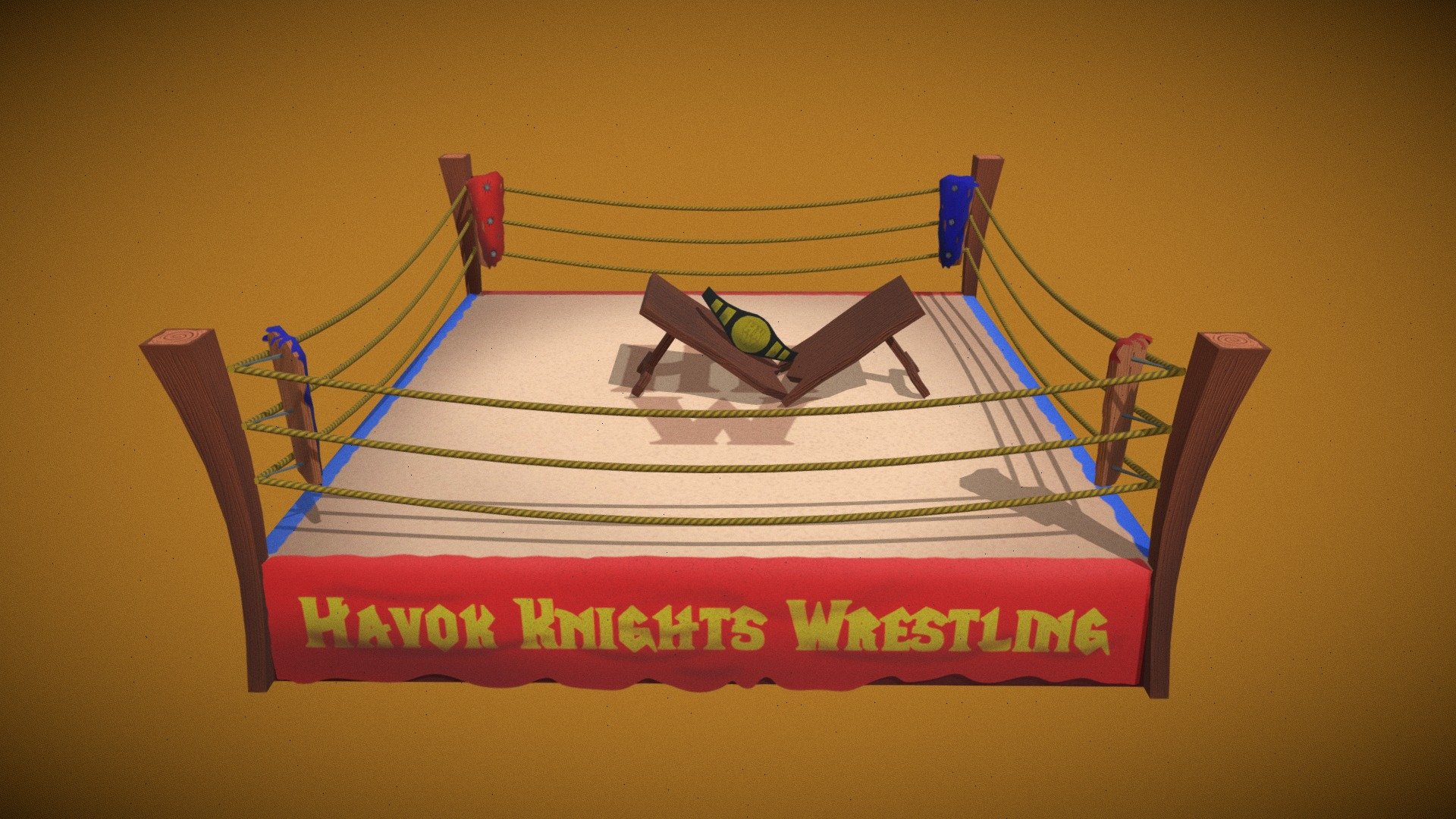 Cgma - Medieval Ring - Havok Knights Wrestling - 3d Model By 