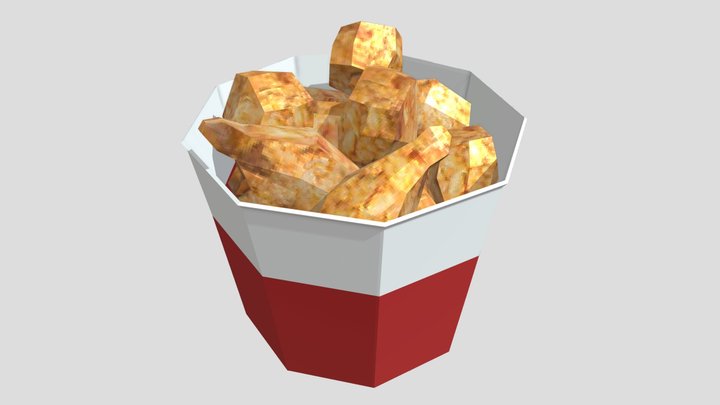 Crispy Chicken Bucket - PS1 Low Poly