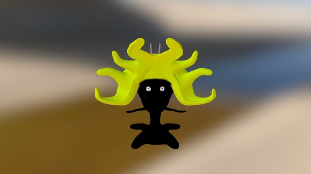 golden hair 3D Model