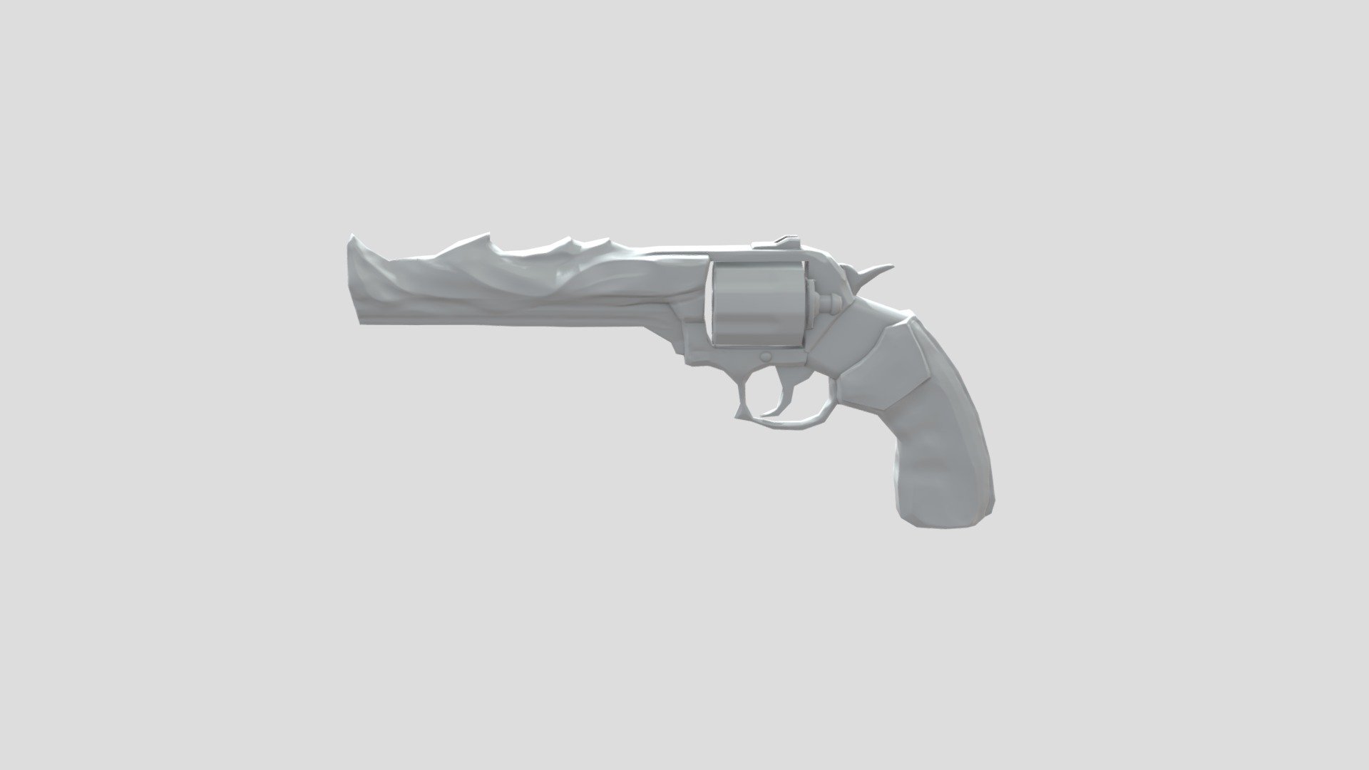 Exotic revolver low poly