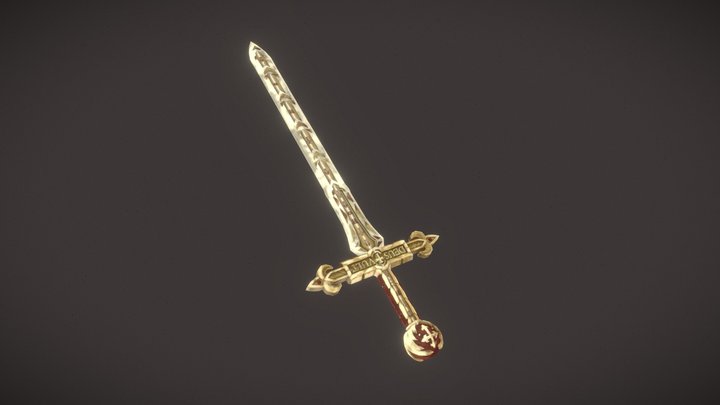 Crusader King's Sword 3D Model