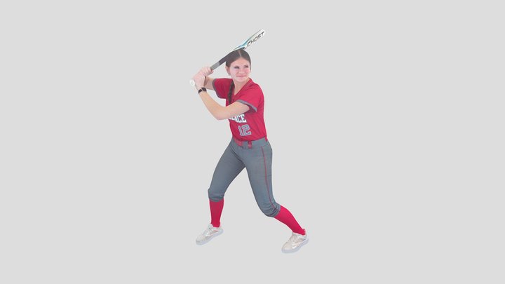 Abby Softball batting 3D Model