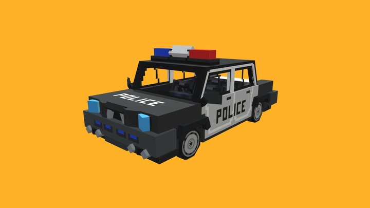 PixelMine | Police Car 3D Model