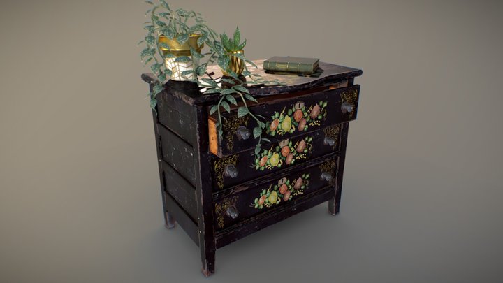 Botanist Drawers Sketchfab 3D Model