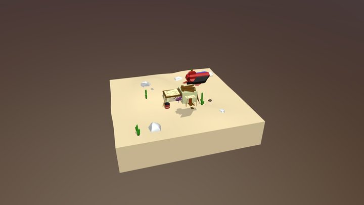 Jake Ungerer Assesment 2B Desert Hideaway 3D Model